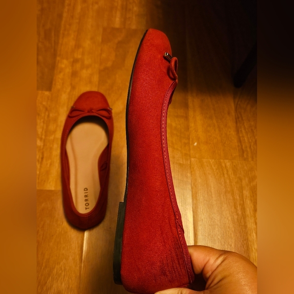 Torrid Red Suede Ballet Flats - Picture 5 of 7
